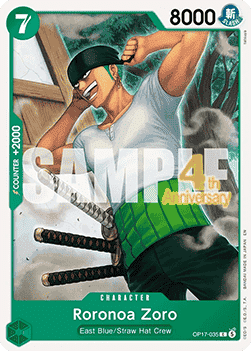 Roronoa Zoro (OP17-035) Immagine principale del prodotto