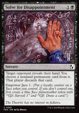 Solve for Disappointment