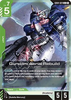 Gundam Aerial Rebuild (GD04-024) (V.1 - Uncommon) Immagine principale del prodotto