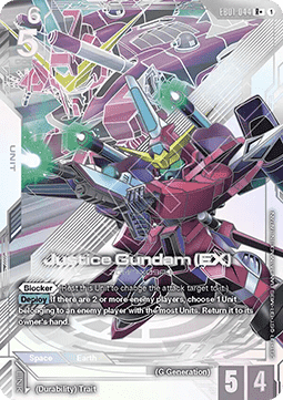 Justice Gundam (EX) (EB01-044) (V.2 - Rare +)