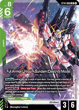 Full Armor Unicorn Gundam (Destroy Mode) (ST14-006)