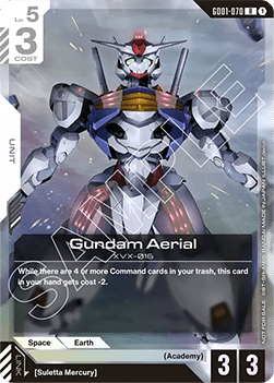 Gundam Aerial (GD01-070) (V.1 - Rare) Immagine principale del prodotto
