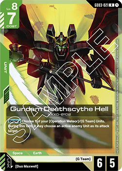Gundam Deathscythe Hell (GD03-021) (V.1 - Rare)