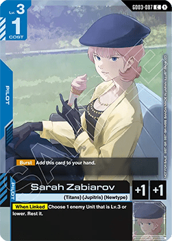 Sarah Zabiarov (GD03-087) (V.1 - Common)