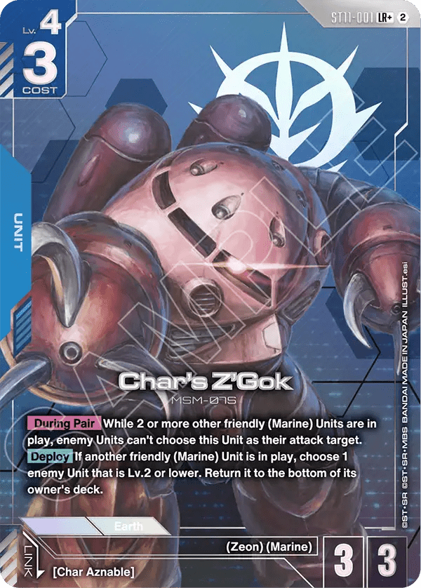 Char's Z'Gok (ST11-001) (V.2 - Legendary Rare +)
