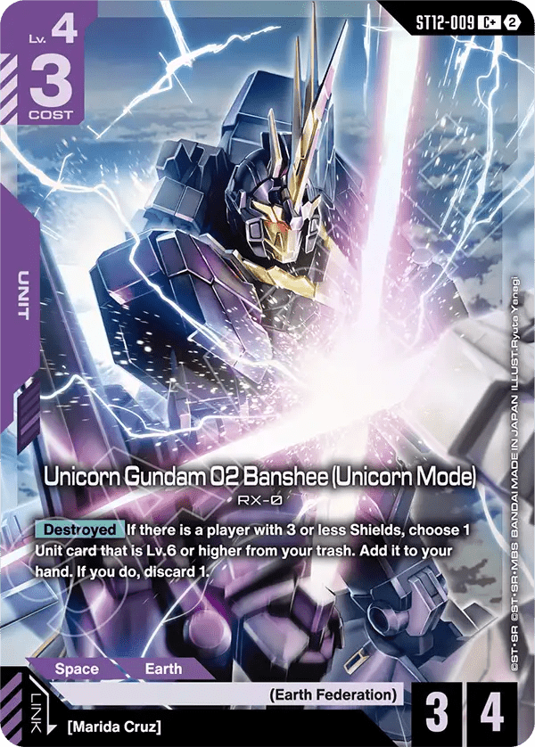 Unicorn Gundam 02 Banshee (Unicorn Mode) (ST12-009) (V.2 - Common +)