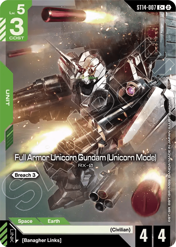 Full Armor Unicorn Gundam (Unicorn Mode) (ST14-007) (V.2 - Common +)
