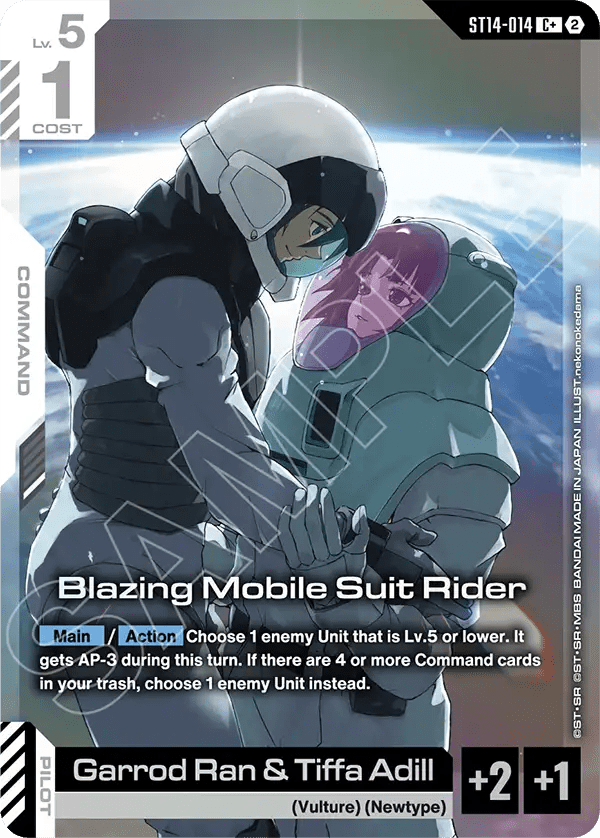 Blazing Mobile Suit Rider (ST14-014) (V.2 - Common +)