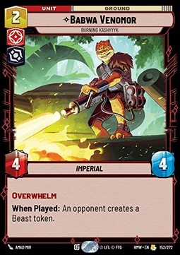 Babwa Venomor, Burning Kashyyyk
