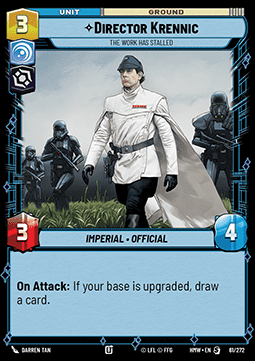 Director Krennic, The Work Has Stalled