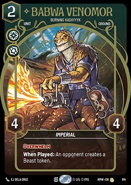 Babwa Venomor, Burning Kashyyyk (V.3) Immagine principale del prodotto