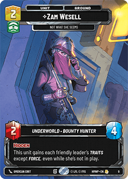 Zam Wesell, Not What She Seems (V.1)