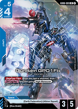 Gundam GP01Fb (GD06-001) (V.1 - Legendary Rare) Immagine principale del prodotto