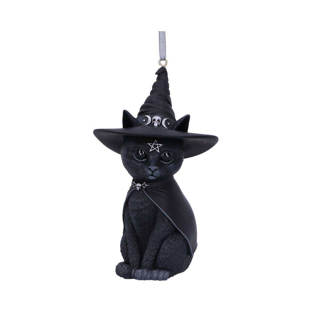Purrah Black Witch Cat Hanging Ornament