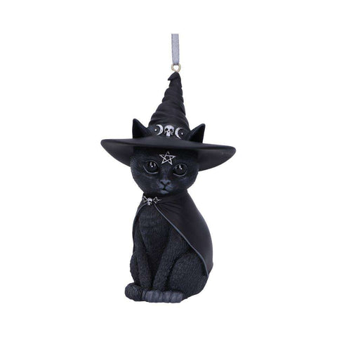 Purrah Black Witch Cat Hanging Ornament