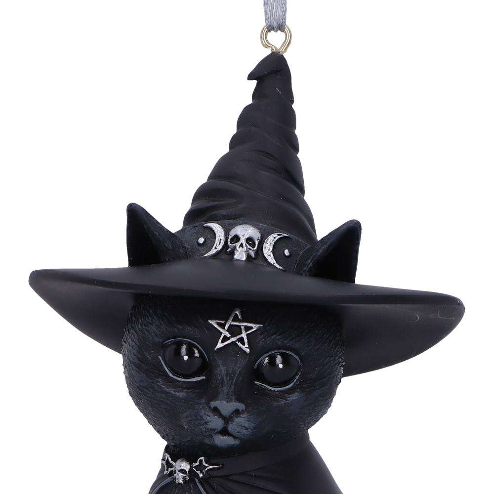 Purrah Black Witch Cat Hanging Ornament