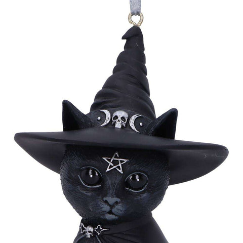 Purrah Black Witch Cat Hanging Ornament