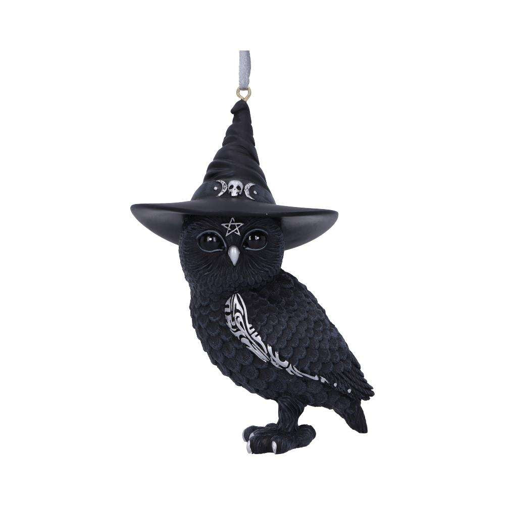 Owlocen Black Witch Owl Hanging Ornament