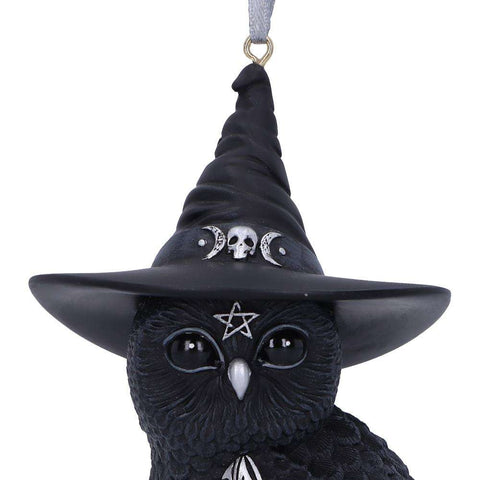Owlocen Black Witch Owl Hanging Ornament