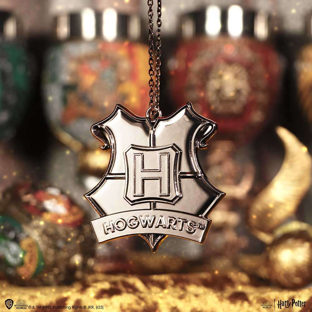Harry Potter Hogwarts Crest Silver Hangi