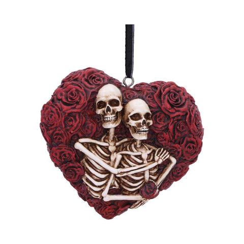 Love Skeleton Roses Hanging Ornament