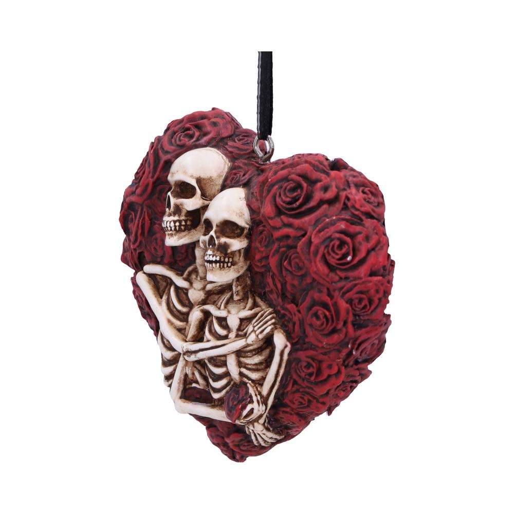 Love Skeleton Roses Hanging Ornament