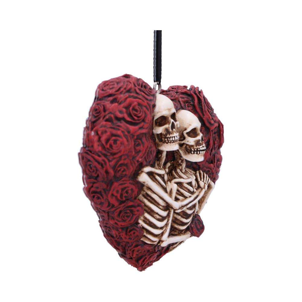 Love Skeleton Roses Hanging Ornament