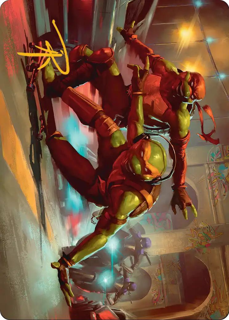 Art Series: Raph & Mikey, Troublemakers - Teenage Mutant Ninja Turtles: Extras (Tip Card) [XTMT-A17] — Inglese Immagine principale del prodotto