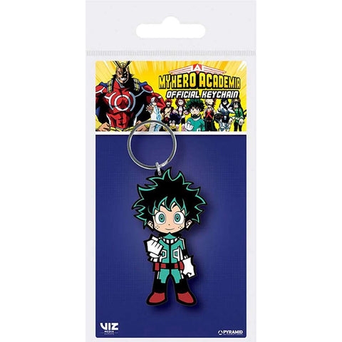 My hero academia deku rubber keychain