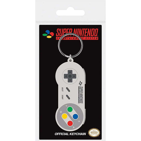 Nintendo snes controller rubber keychain