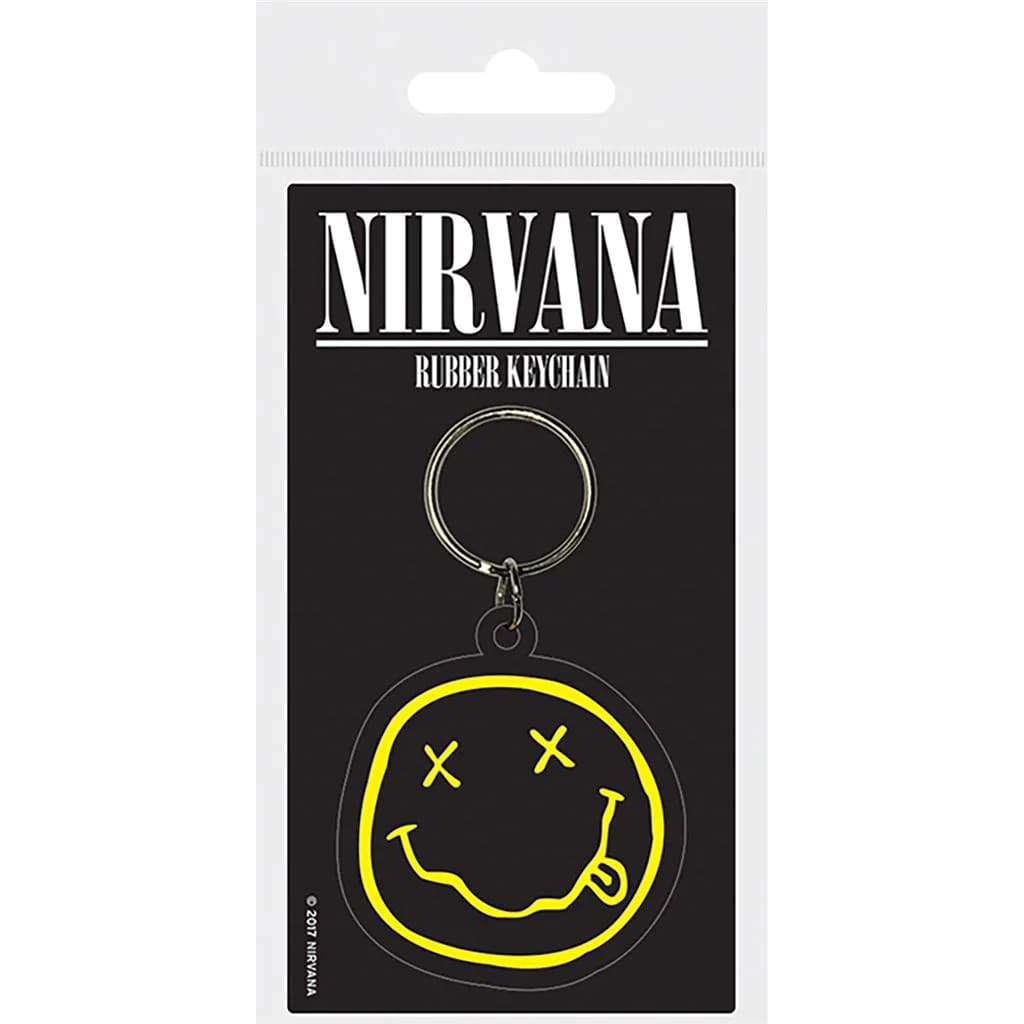 Nirvana smiley rubber keychain