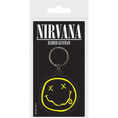 Nirvana smiley rubber keychain