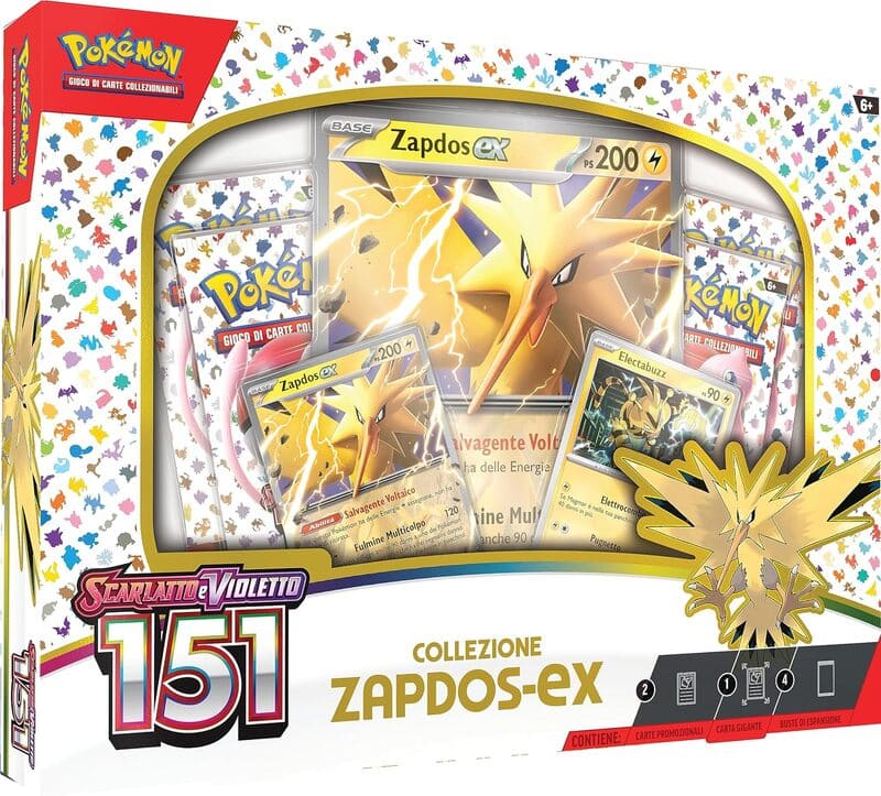 Carte Pokémon - Scarlatto & Violetto 151 Collezione Zapdos-ex  - ITA Immagine principale del prodotto