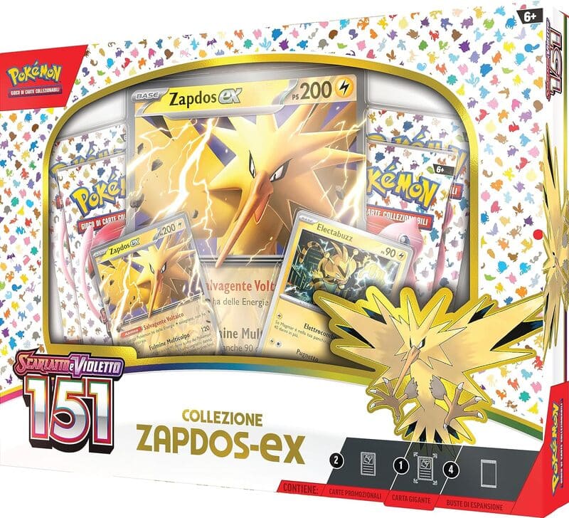 Carte Pokémon - Scarlatto & Violetto 151 Collezione Zapdos-ex  - ITA Immagine secondaria del prodotto
