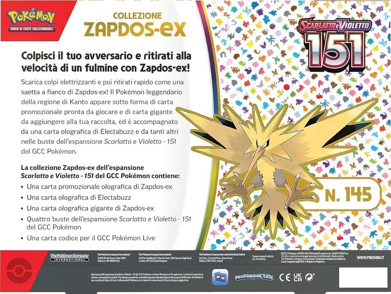 Carte Pokémon - Scarlatto & Violetto 151 Collezione Zapdos-ex  - ITA