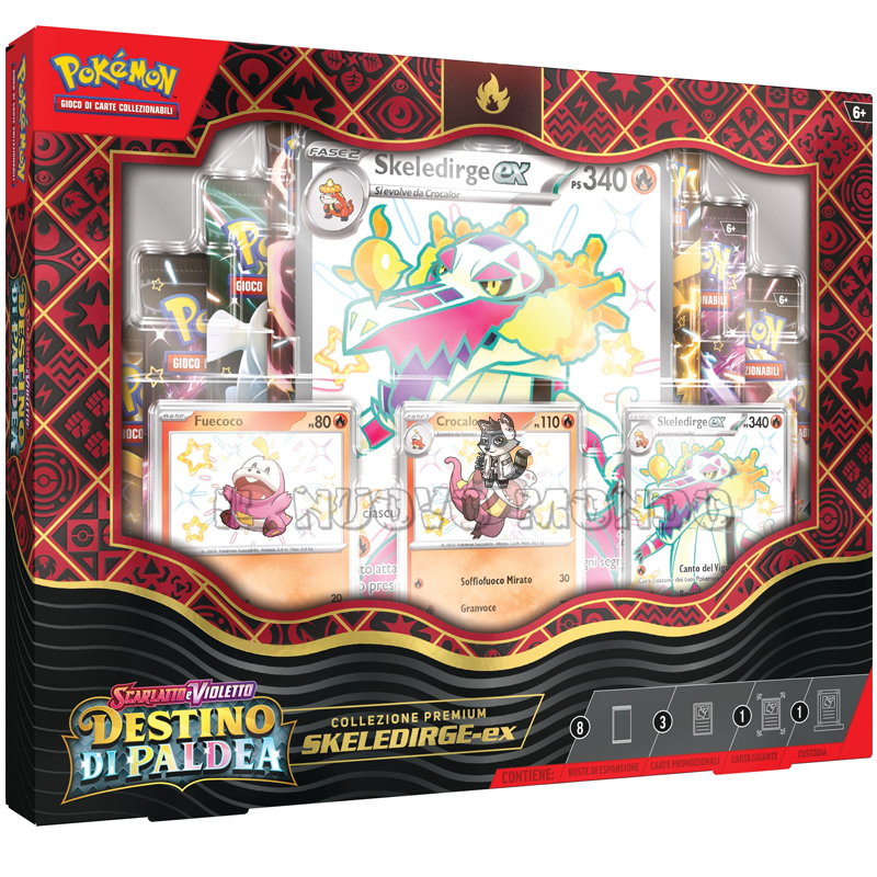 Pokémon Collezione Premium Skeledirge ex Destino di Paldea (ITA)