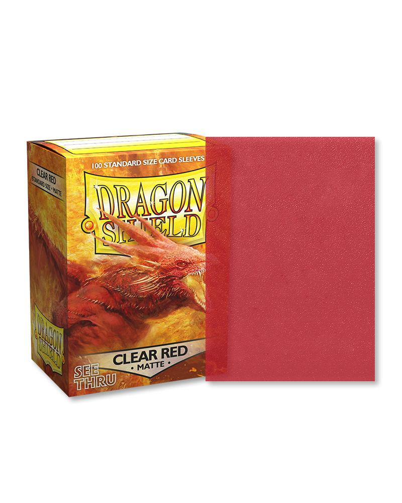 Bustine Protettive Dragon Shield - Clear Red - Matte Sleeves - Standard Size