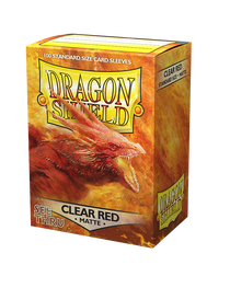 Bustine Protettive Dragon Shield - Clear Red - Matte Sleeves - Standard Size