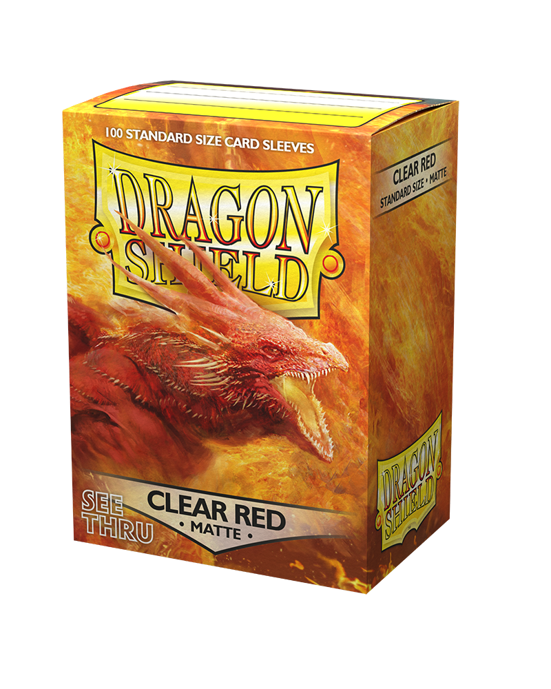 Bustine Protettive Dragon Shield - Clear Red - Matte Sleeves - Standard Size