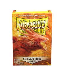 Bustine Protettive Dragon Shield - Clear Red - Matte Sleeves - Standard Size