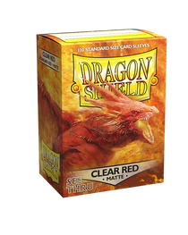 Bustine Protettive Dragon Shield - Clear Red - Matte Sleeves - Standard Size