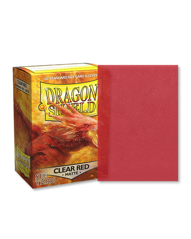 Bustine Protettive Dragon Shield - Clear Red - Matte Sleeves - Standard Size