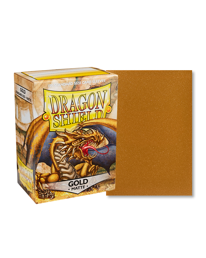 Bustine Protettive Dragon Shield - Gold - Matte Sleeves - Standard Size Immagine principale del prodotto