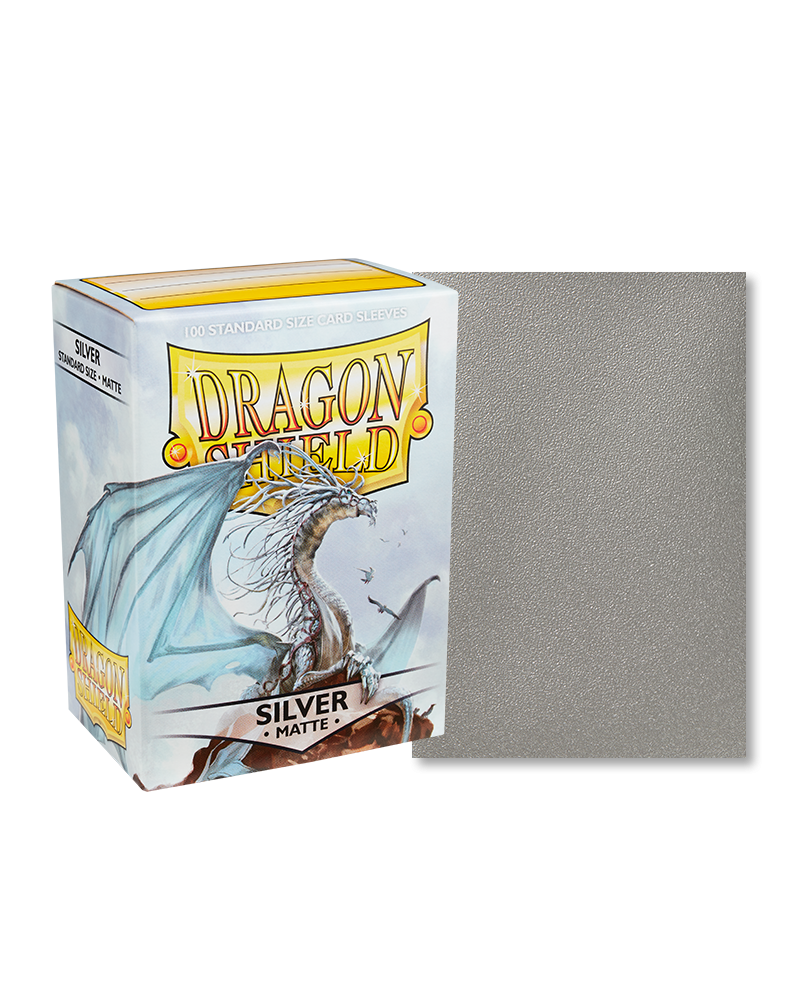Bustine Protettive Dragon Shield - Silver - Matte Sleeves - Standard Size Immagine principale del prodotto