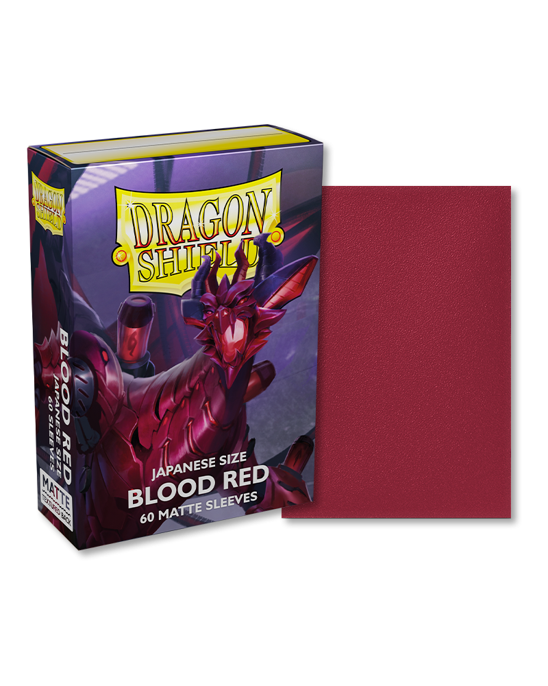 Bustine Protettive Dragon Shield - Blood Red - Matte Sleeves - Japanese Size Immagine principale del prodotto
