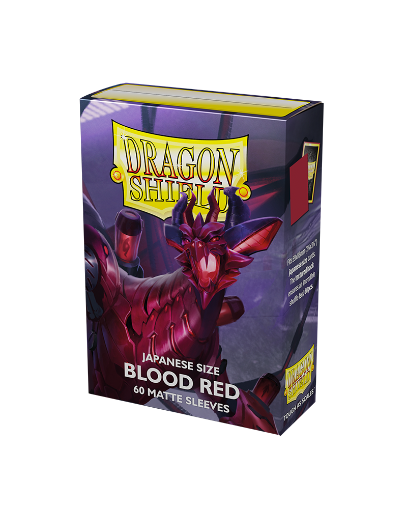 Bustine Protettive Dragon Shield - Blood Red - Matte Sleeves - Japanese Size