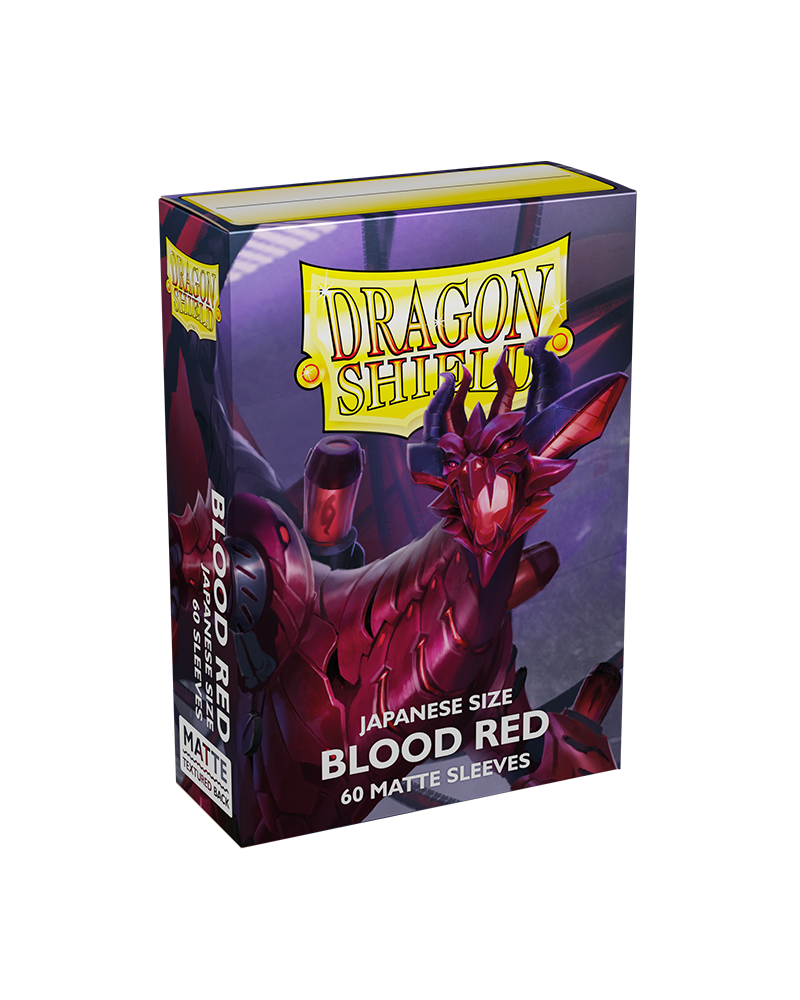 Bustine Protettive Dragon Shield - Blood Red - Matte Sleeves - Japanese Size