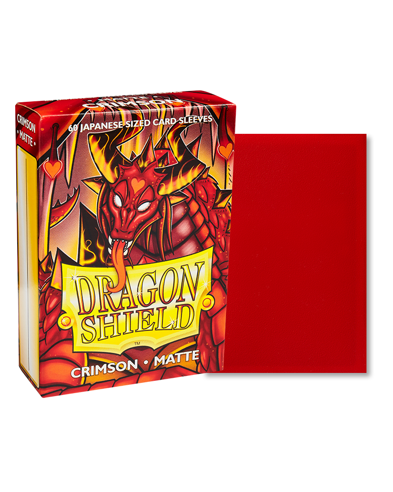 Bustine Protettive Dragon Shield - Crimson - Matte Sleeves - Japanese Size Immagine principale del prodotto