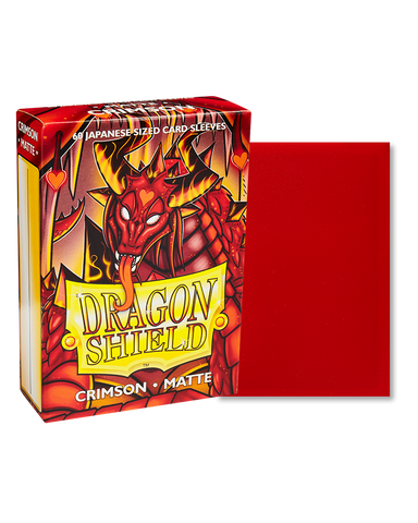 Bustine Protettive Dragon Shield - Crimson - Matte Sleeves - Japanese Size