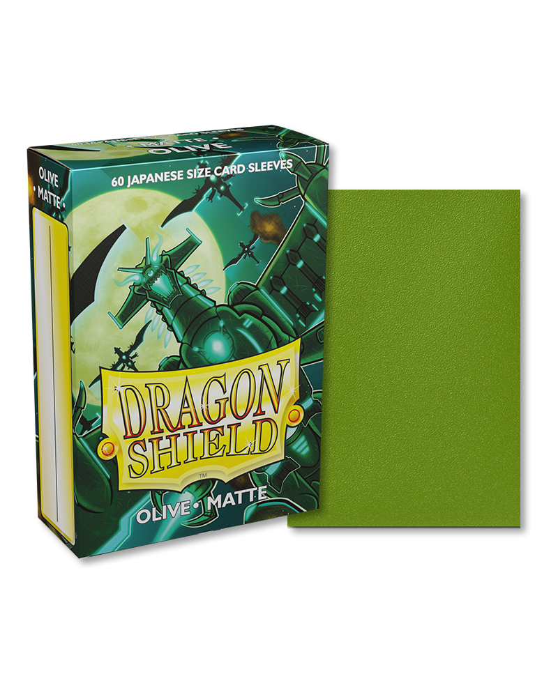 Bustine Protettive Dragon Shield - Olive - Matte Sleeves - Japanese Size Immagine principale del prodotto
